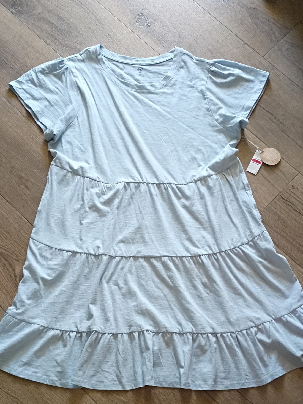 Relaxed Fit Pocketed Organic Cotton Comfy Summer Babydoll Mini Dress